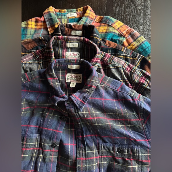 J. Crew Other - J Crew men’s flannel shirts, lot of 4, size medium